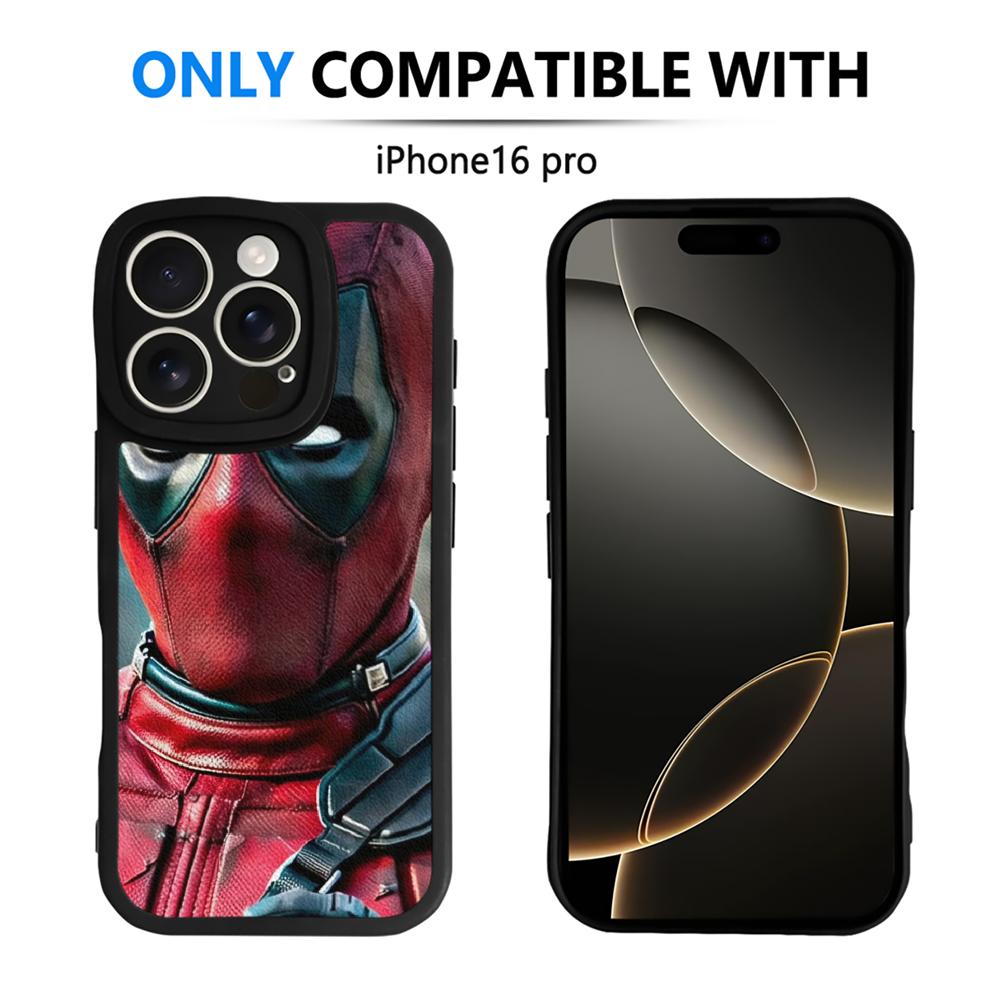 （画像用） Deadpool デッドプール 【iPhone 16シリーズ対応】シリコンスマホケース（レザー調） 材質：シリコン
